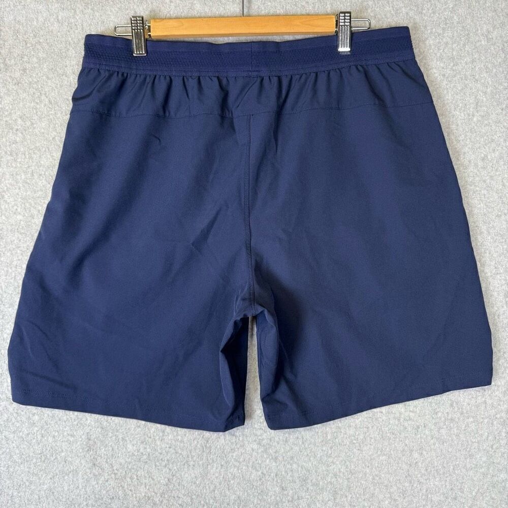 Fabletics Mens Size Large Athletic Shorts Navy Blue Elastic Waistband Stretch - Picture 7 of 7